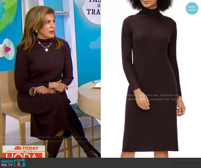 WornOnTV: Hoda’s brown ribbed knit dress on Today | Hoda Kotb | Clothes ...