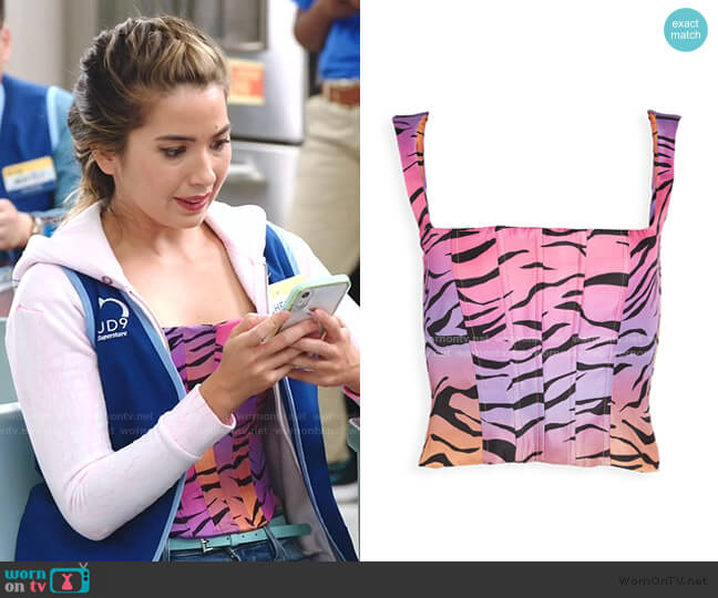 Judy Bustier Top by Silvia Astore worn by Cheyenne (Nichole Bloom) on Superstore