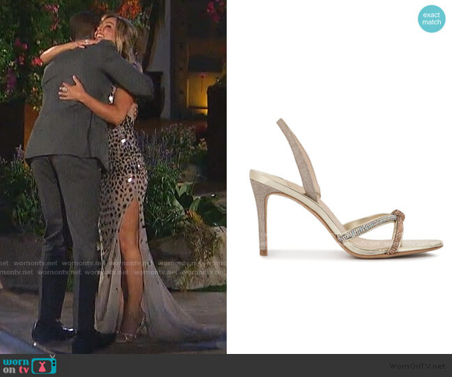 Giovanna Crystal-Embellished Sandals by Sophia Webster worn by Clare Crawley on The Bachelorette