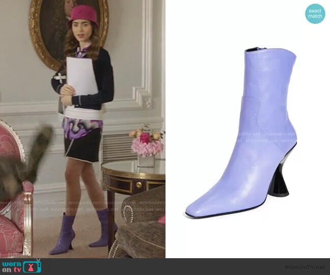 Stainless Boots by Dorateymur worn by Emily Cooper (Lily Collins) on Emily in Paris
