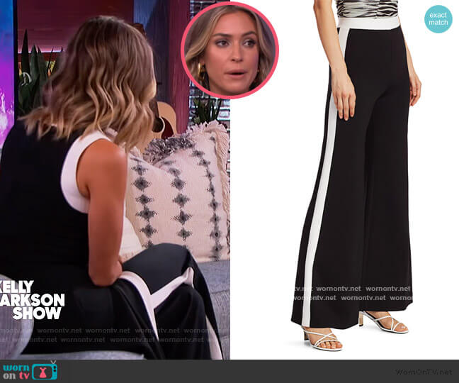 Milo Ponte Pants by Staud worn by Kristin Cavallari on The Kelly Clarkson Show