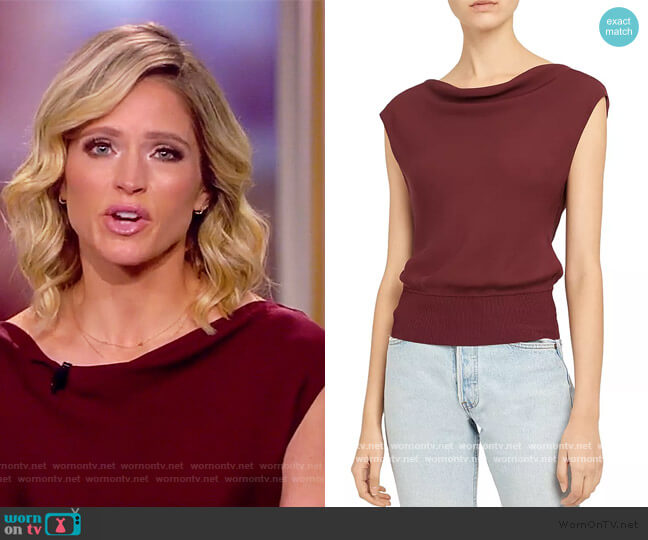 Drape Rib Waistband Top by Theory worn by Sara Haines on The View