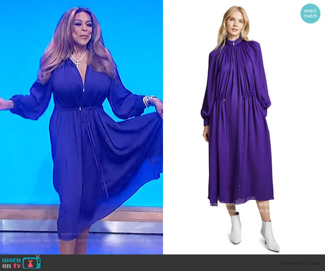 WornOnTV: Wendy’s purple tie waist dress on The Wendy Williams Show ...