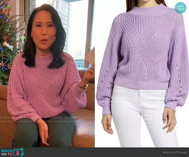 WornOnTV: Vicky Nguyen’s lilac knit sweater on Today | Vicky Nguyen ...