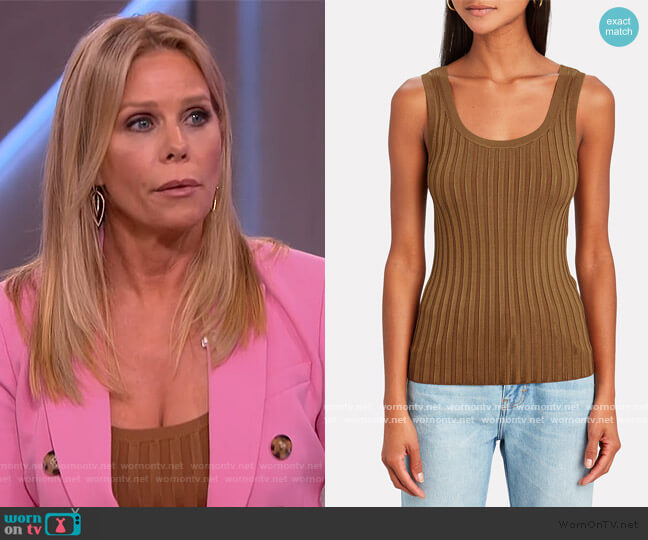 Sandra Ribbed Top by Veronica Beard worn by Cheryl Hines on The Kelly Clarkson Show