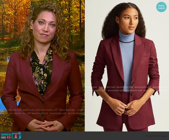 Classic Blazer by Argent worn by Ginger Zee on Good Morning America