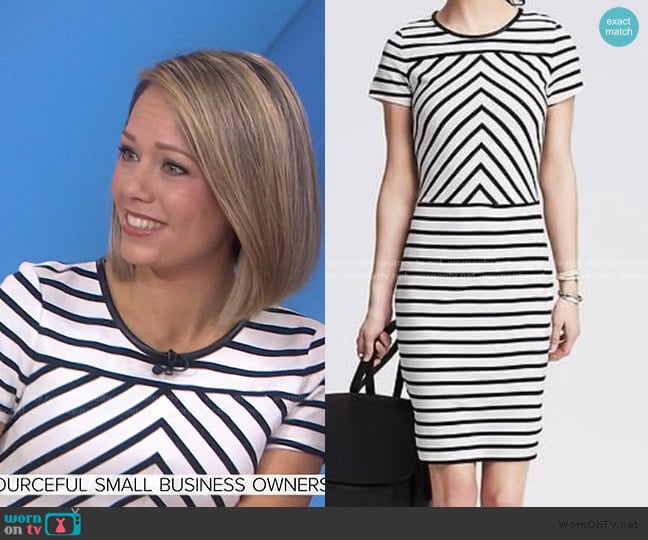 Ponte Stripe Dress by Banana Republic worn by Dylan Dreyer on Today