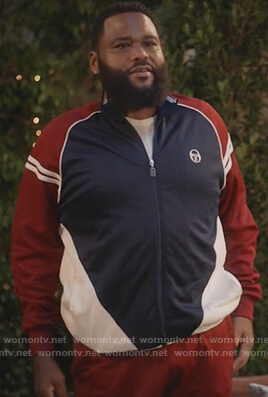 Andre's blue and red track jacket on Black-ish