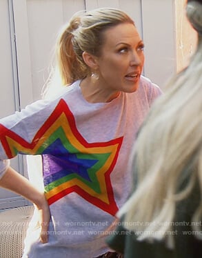 Braunwyn’s rainbow star sweatshirt on The Real Housewives of Orange County