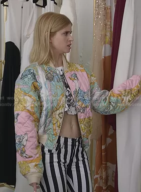 Brooklyn Clark's print quilted bomber 