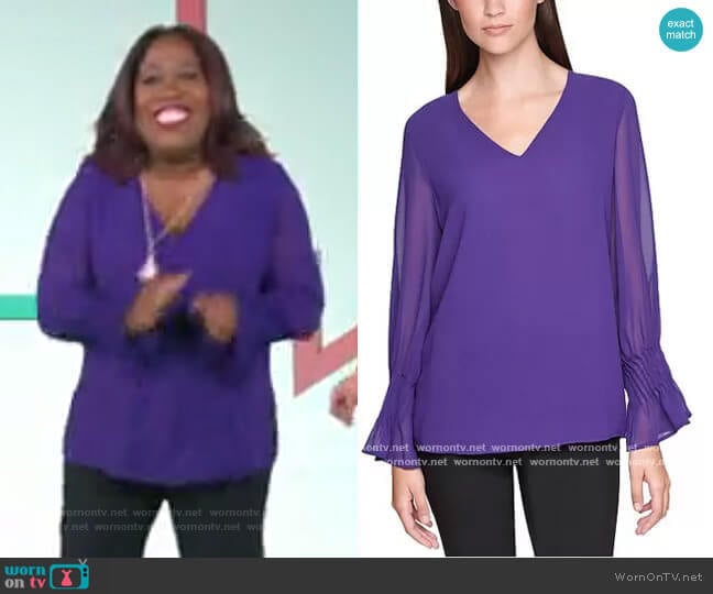 WornOnTV: Sheryl’s purple sheer top on The Talk | Sheryl Underwood ...