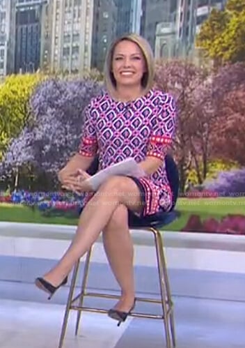 Dylan’s pink mixed print dress on Today