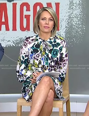 Dylan’s floral print tie neck dress on Today