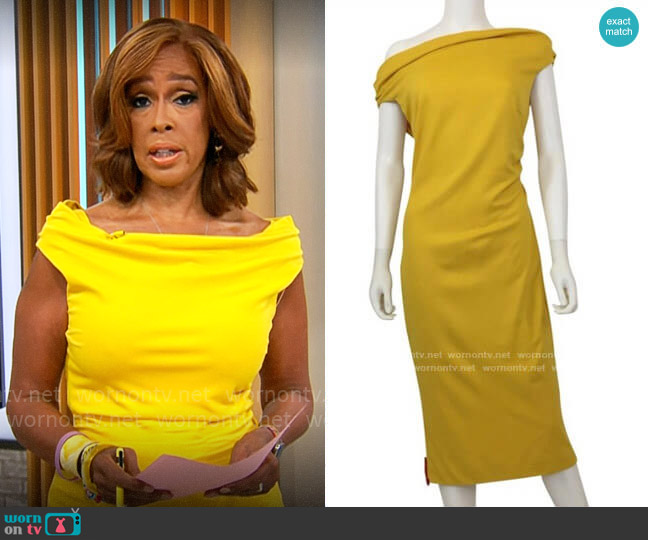 Dosa Dress by Escada worn by Gayle King on CBS Mornings