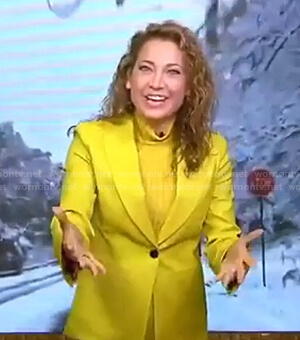 Ginger's yellow blazer on Good Morning America