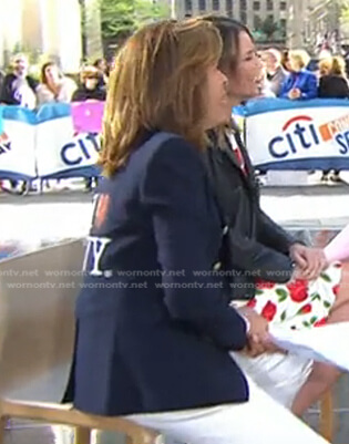 Hoda’s navy I heart NY blazer on Today