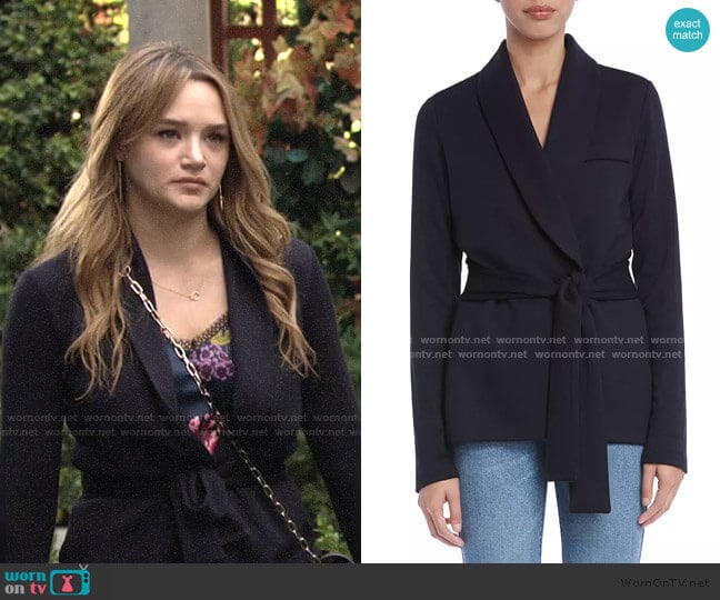 J'Adore Fleece Blazer by Bailey 44 worn by Summer Newman (Hunter King) on The Young and the Restless