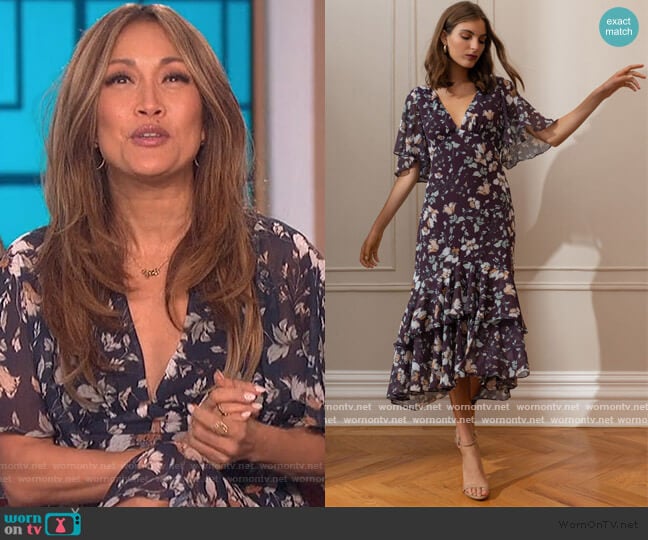 Sonia Dress by Jenny Yoo worn by Carrie Inaba on The Talk