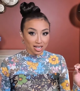 Jeannie’s floral mesh top on The Real