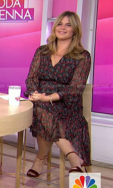 Jenna’s black floral dress on Today