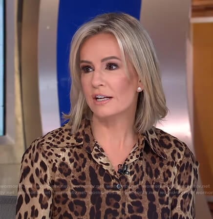 Dr. Jennifer Ashton’s leopard print blouse on Good Morning America