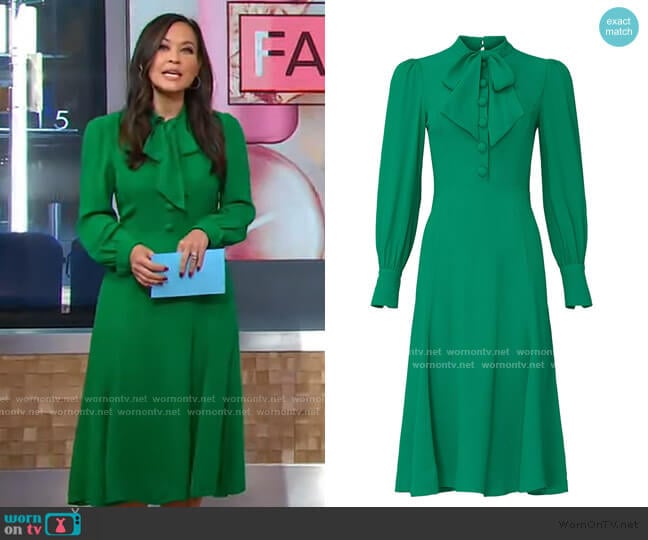 Mortimer Dress by L.K. Bennett worn by Eva Pilgrim on Good Morning America