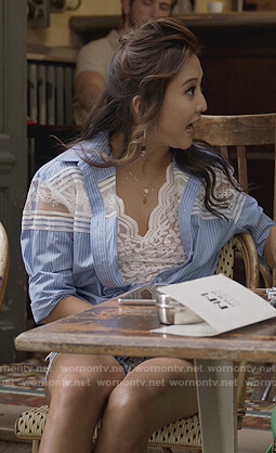 WornOnTV: Mindy's white and gold shoulder bag on Emily in Paris, Ashley  Park