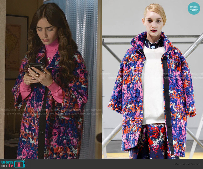 Fall Winter 2013 Collection by MSGM worn by Emily Cooper (Lily Collins) on Emily in Paris