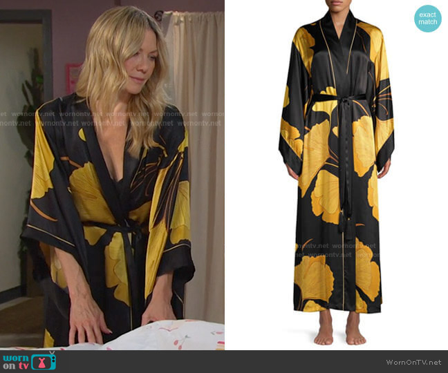 Natori Gingko Robe worn by Kristen DiMera (Stacy Haiduk) on Days of our Lives