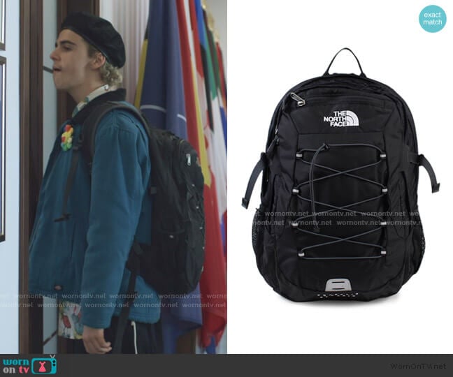  Borealis Backpack in black by The North Face worn by Fraser Wilson (Jack Dylan Grazer) on We Are Who We Are