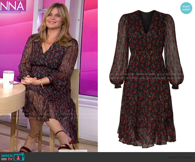 Floral Print Dress by Pinko worn by Jenna Bush Hager on Today