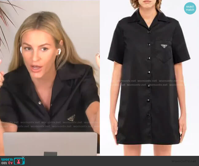 Logo Shirt Dress by Prada worn by Morgan Stewart on E! News