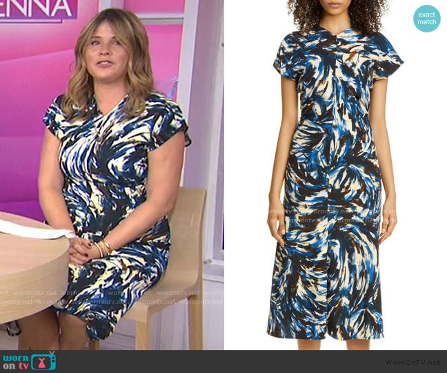 WornOnTV: Jenna’s abstract print short sleeve dress on Today | Clothes ...