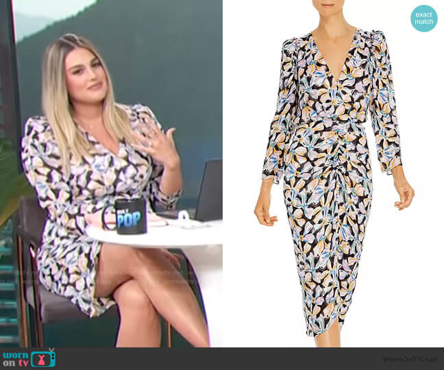 Bow Fleur Silk Blend Dress by Rebecca Taylor worn by Carissa Loethen Culiner on E! News