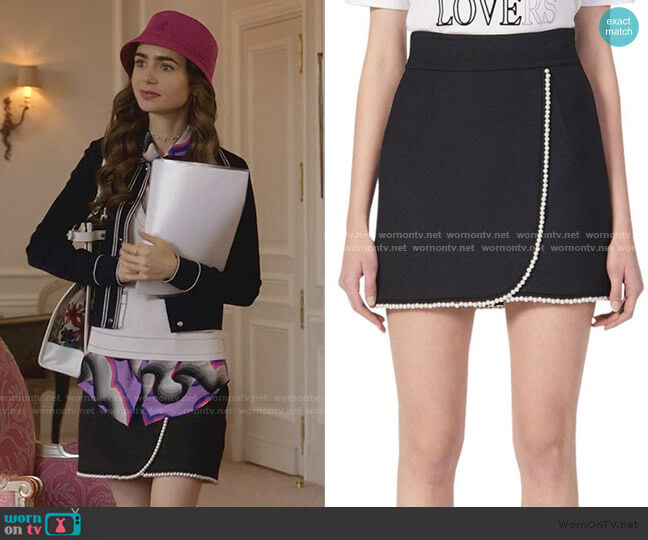 WornOnTV: Emily's blue chain trim cardigan on Emily in Paris, Lily Collins