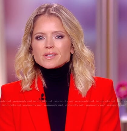 Sara's red double breasted blazer on The View