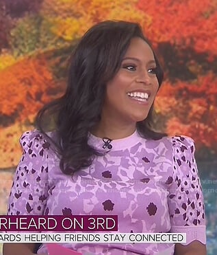 Sheinelle’s pink floral sweater on Today