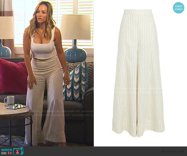 Kennedy Linen Palazzo Pants by Shona Joy worn by Clare Crawley  on The Bachelorette