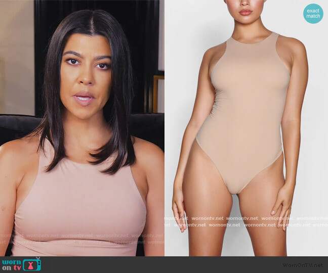 WornOnTV: Kim's beige sleeveless bodysuit on Keeping Up with the Kardashians, Kim Kardashian