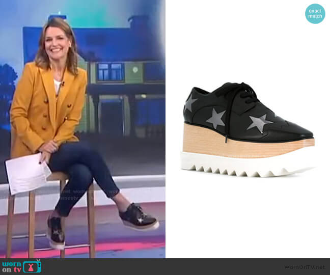 Elyse Stars Platform Shoes by Stella McCartney worn by Savannah Guthrie on Today