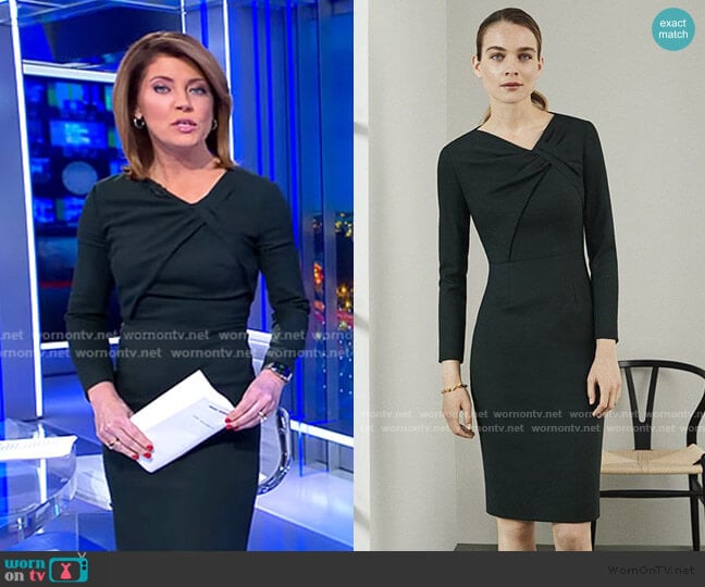 Ellingham Dress by The Fold London worn by Norah O'Donnell on CBS Evening News