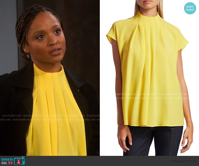 WornOnTV: Lani’s yellow pleated top on Days of our Lives | Sal Stowers ...