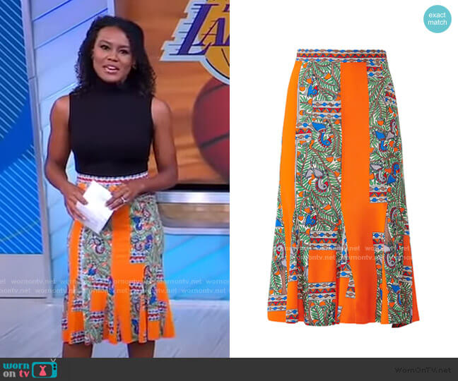 Jada Skirt by Tory Burch worn by Janai Norman on Good Morning America