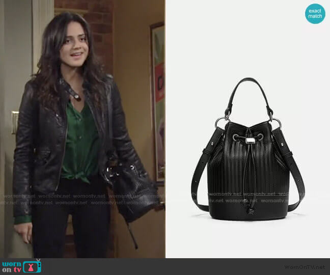 WornOnTV: Lola’s green shirt and black leather jacket on The Young and ...