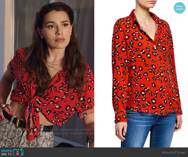 Velvet Heart Elisa Shirt worn by Ginger Sweet (Melia Kreiling) on Filthy Rich