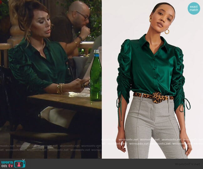 Lillian Blouse by Veronica Beard worn by Kelly Dodd on The Real Housewives of Orange County