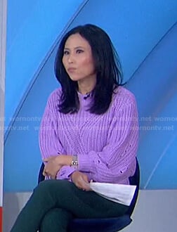 Vicky Nguyen’s lilac knit sweater on Today