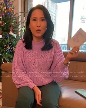 Vicky Nguyen’s lilac knit sweater on Today