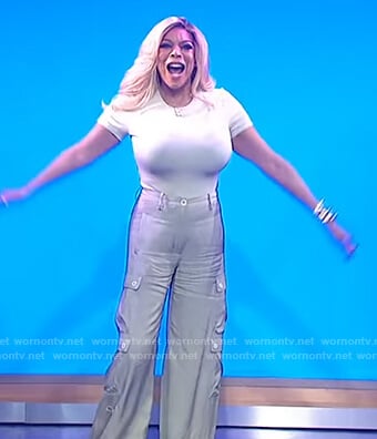 Wendy’s green cargo pants on The Wendy Williams Show