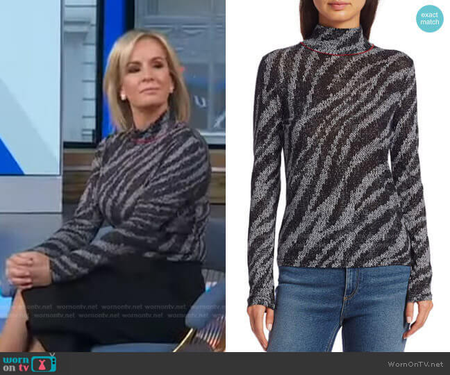 Zebra Shaw Turtleneck Sweater by Rag & Bone worn by Dr. Jennifer Ashton  on Good Morning America